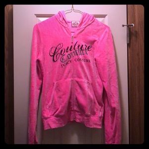 Hot Pink, Suede, Juicey Couture Zip up Jacket